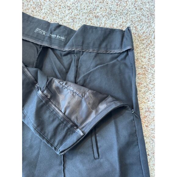 ZARA Basics Black shorts; size Large, High waist; pockets - Picture 4 of 6